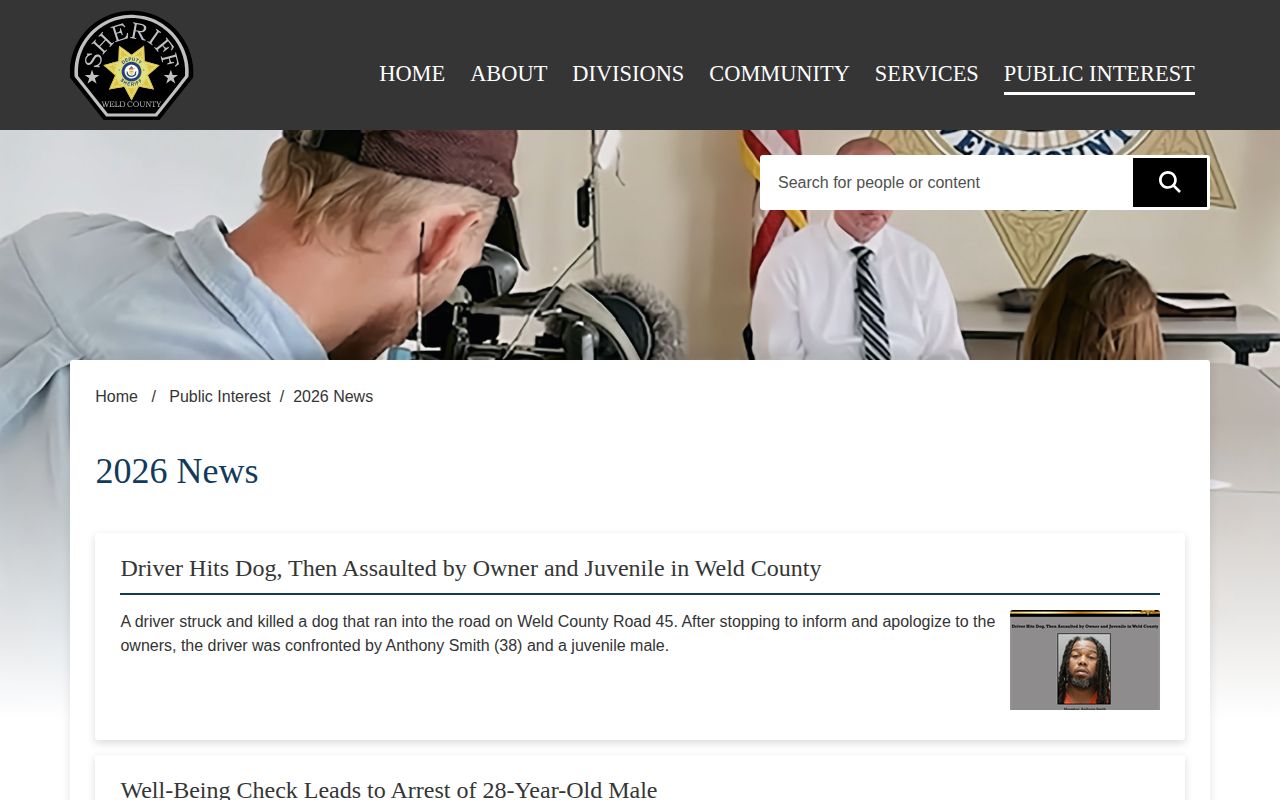 Weld County Sheriff official crime news and arrest records