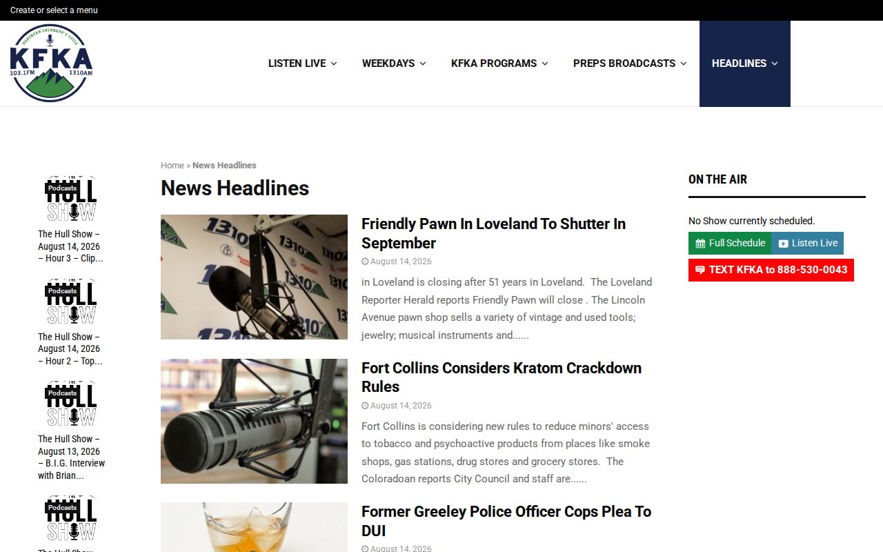 Weld County crime news and arrest coverage from KFKA