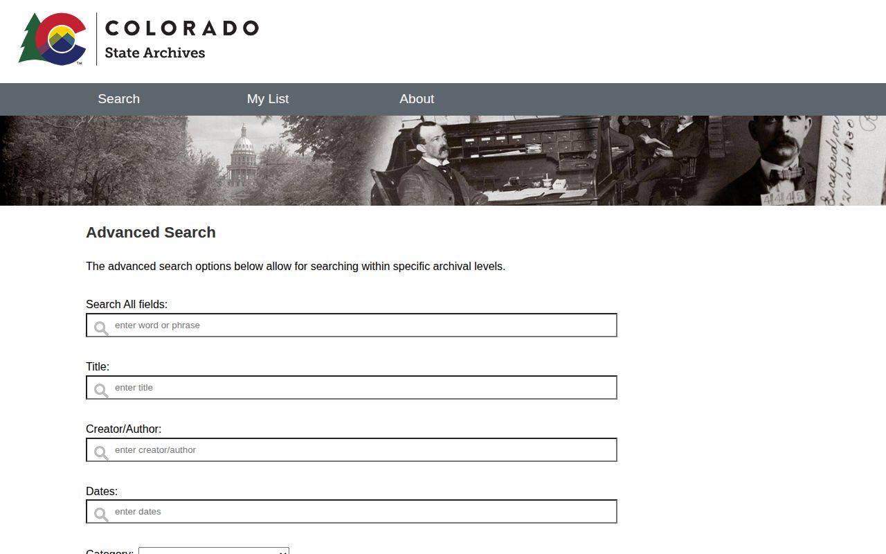 Colorado archive search for historic Weld County related custody records